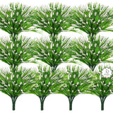 32 Bundles Artificial Lavender Plants Outdoor - Faux Lavender With Monkey Grass Uv Resistant Fake Flowers For Garden Patio Window Hanging Baskets Decor Planter Pathway Front Porch(White)