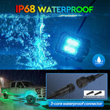 C2 Max RGB IC Chasing Color Rock Lights 2 Piece LED Underglow Light Kit for Truck ATV UTV Offroad Vehicles