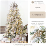 24-Pack Artificial Glitter Holly Berry Twig Ornaments, Decorative Fruit Sticks, Glittery Stems, Picks, Branches For Christmas Tree, Small Vase, Holiday, Wedding, Party (11", Champagne)