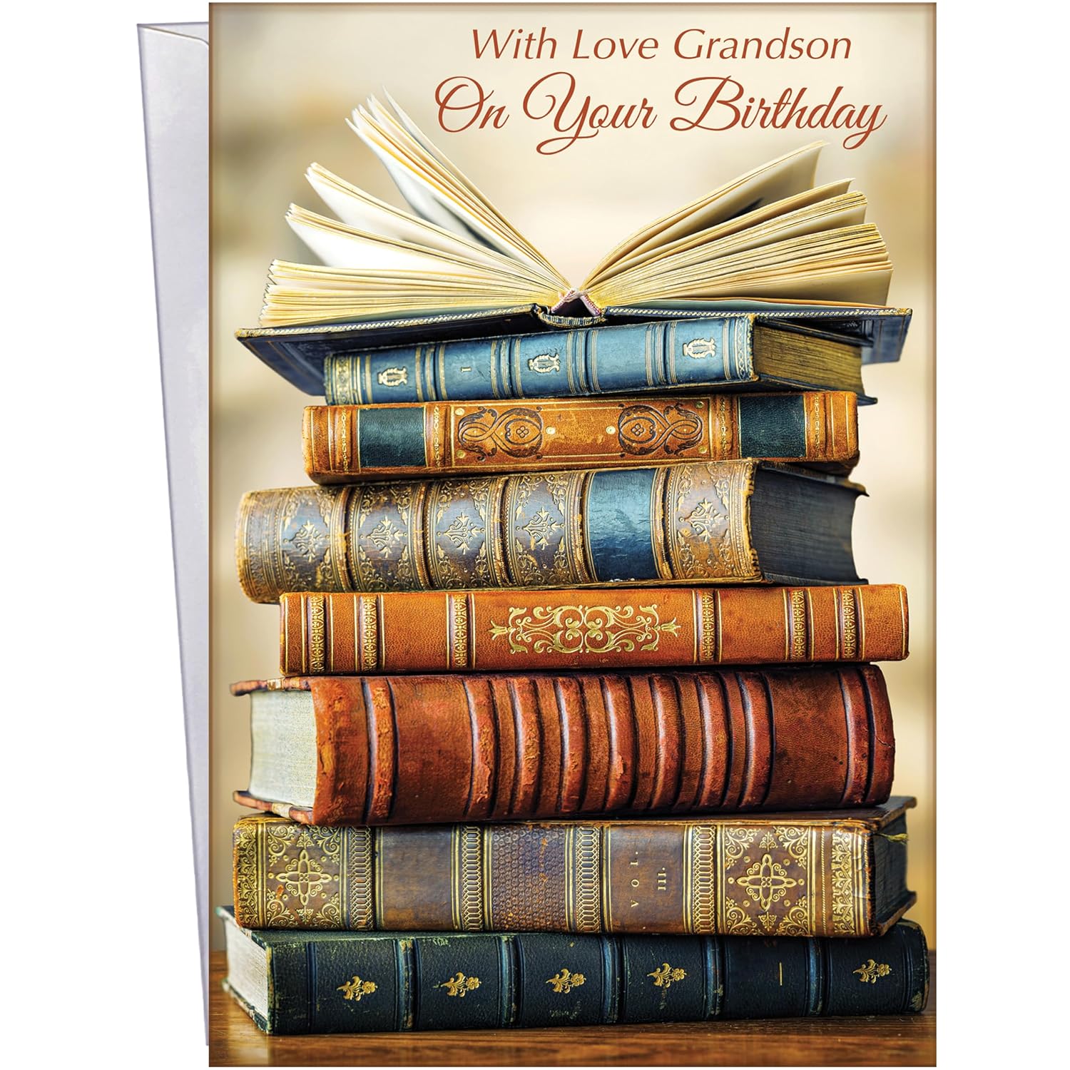 - Birthday Card For Grandson - Made In Usa - Large Card Opens To 10" X 7.75" - D#95736