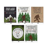 Bigfoot Themed Valentine'S Day Card Set (Set Of 25) Valentine Classroom Sharing Exchange Gift Giving Kids