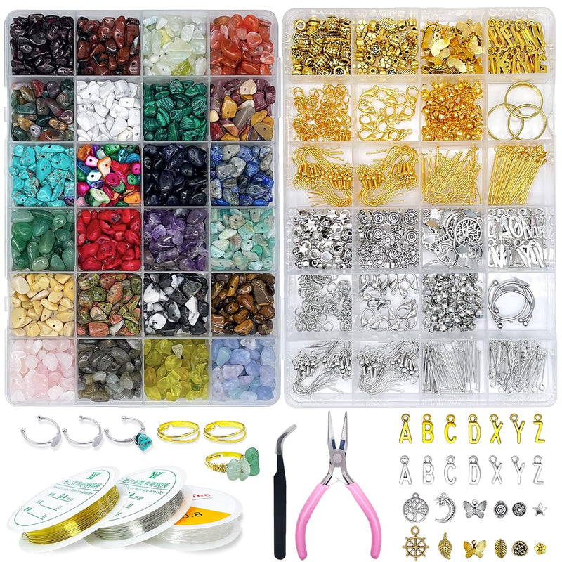 Jewelry Making Kit For Adults - 1760 Pcs Crystal Beads For Jewelry Making, Jew