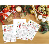 Roll A Snowman Game, Dice Games For Friends, Christmas Card Game, Christmas Games For Friends Party, Xmas Party Favors Supplies For Xmas Festival Activity, 25 Christmas Game Cards,5