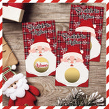 Christmas Scratch Off Cards, 50Pcs Xmas Santa Scratch To Win Cards, Christmas Party Game For Ice Breaker Activity, Groups Events Game, Holiday Birthday Party Supplies(3.5X2.1 Inches)-A02