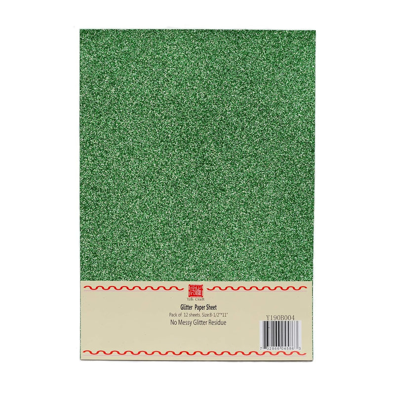 S Glitter Cardstock Paper,No-Shed Shimmer Glitter Paper, 10 Sheets, 8 Inch X 1