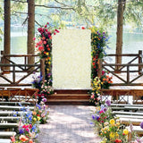 12Pcs Flower Wall Panel Backdrop 3.5X4.6Ft 3D Artificial Flower Wall Hydrangea Flower Backdrop Floral Background For Wedding Party Birthday Home Photo Decor