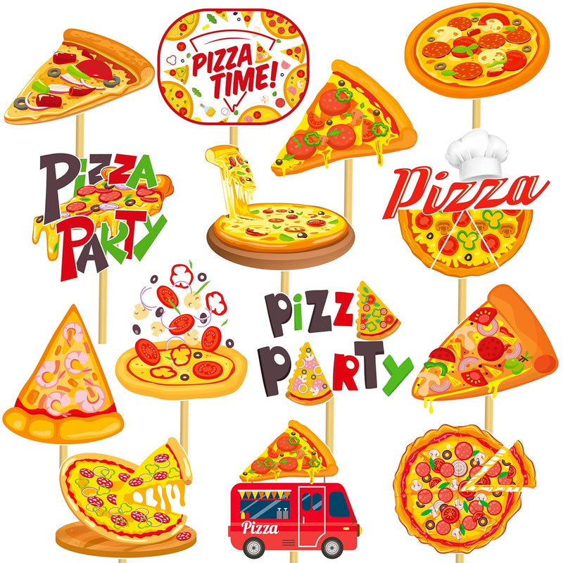 Pizza Centerpiece Sticks 28Pcs Pizza Party Table Toppers Pizza Birthda