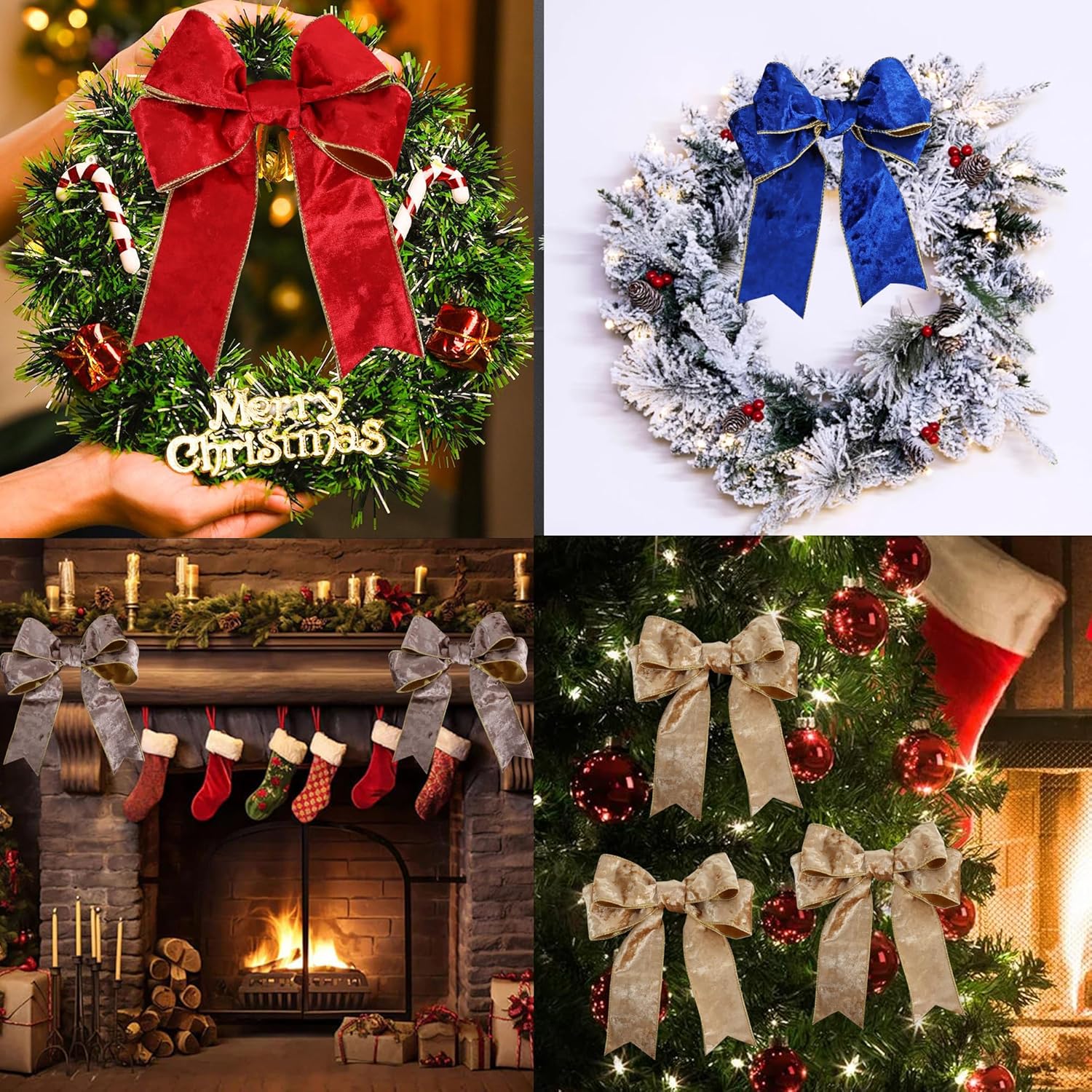 Gold Velvet Wired Ribbon 2.5 Inch X 10 Yards Metallic Champagne Gold Crushed Velvet Christmas Ribbon For Gift Wrapping Christmas Tree Decoration Wedding Decor Crafts Wreaths Supplies