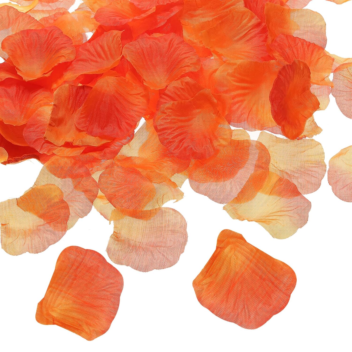 Artificial Rose Petals, 1000Pcs Fake Flowers Silk Petal Decoration Supplies For Romantic Night Wedding Party Event Decor, Gradient Orange