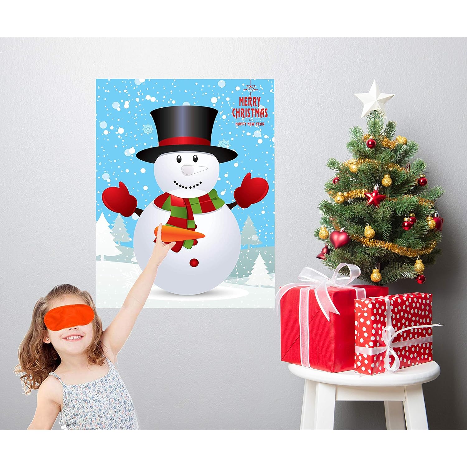 Christmas Games For Kids Party Pin Nose On Snowman Christmas Party Decorations Christmas Activities For Kids Family Adults Xmas Gifts Crafts (Snowman)