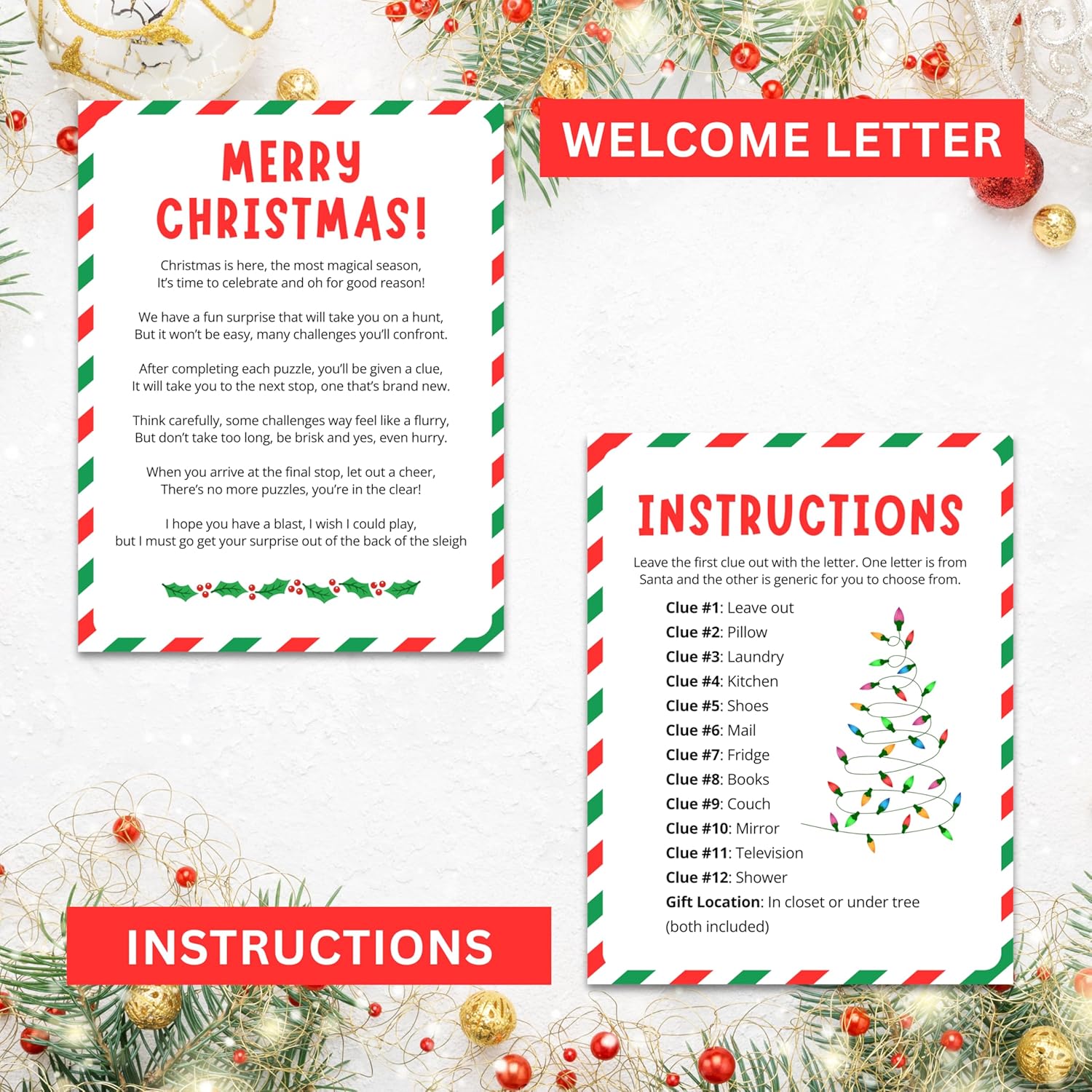 Christmas Scavenger Hunt: A Fun Christmas Gift Hunt Game