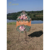 Wedding Arch Flowers, Artificial Floral Decor For Wedding Ceremony & Reception, Standard Size Large Flower Swag Set For Backdrop & Welcome Sign, Pack Of 2 (Dust No. 1)