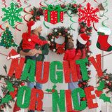Naughty Or Nice Banner Naughty Or Nice Christmas Decorations Funny Christmas Decorations