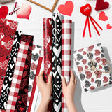 12 Sheets Valentine'S Day Wrapping Paper, Love Heart And Sweet Lips Gift Wrapping Paper For Men Women Husband Wife Girl Friends Boy Friends Couple Valentin’S Day Party Favors Gift Decor