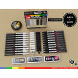 Black And White Acrylic Paint Markers Paint Pens Set For Rock Painting, Canvas, Mugs, Metal, Glass Paint, Fabric, Wood, Diy. Non Toxic, Quick Dry,Waterbas (Extra Fine)