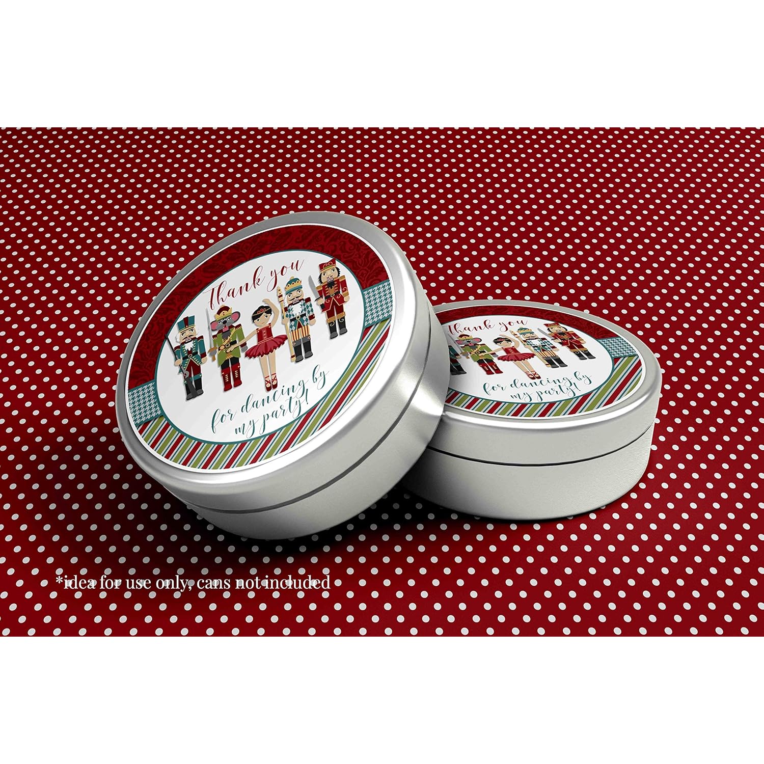 Nutcracker Ballet Themed Christmas Holiday Thank You Sticker Labels, 40 2" Party Circle Stickers By Amandacreation, Great For Party Favors, Envelope Seals & Goodie Bags