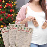 Baby Shower Game, Christmas Gender Reveal Party Supplies, Christmas Baby Trivia Game Kit, Santa Baby Shower Activity Decor, Xmas Baby Shower Gifts Favors, 25 Winter Game Cards With Answer Card -05