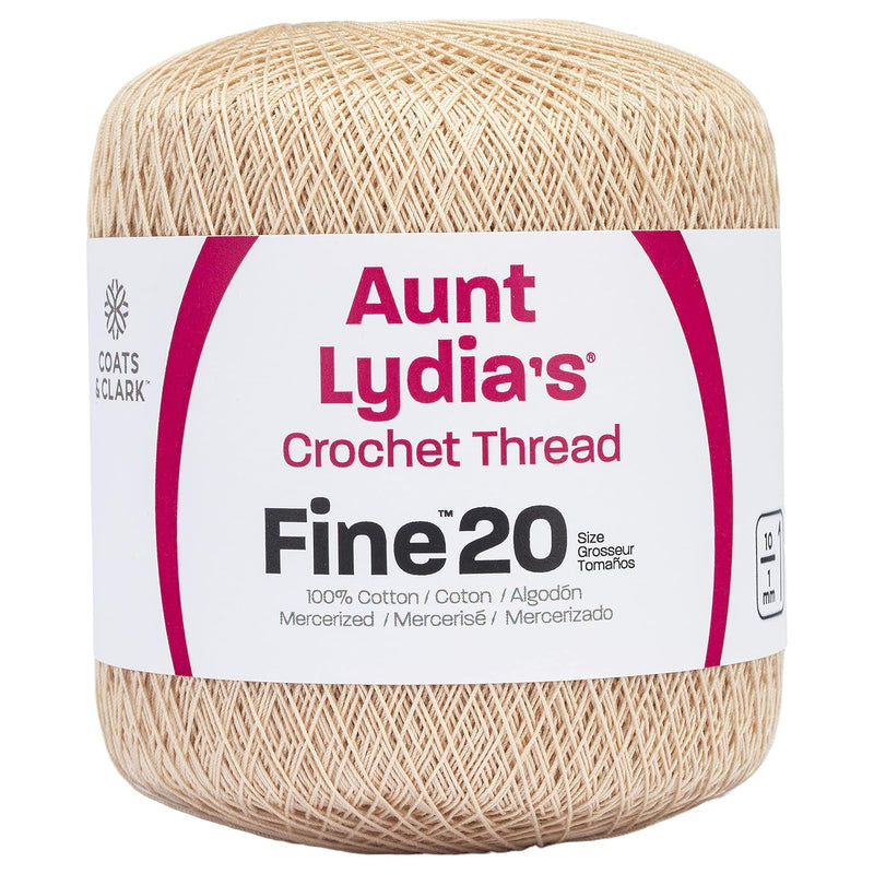 Fine Crochet Thread, 20, Natural