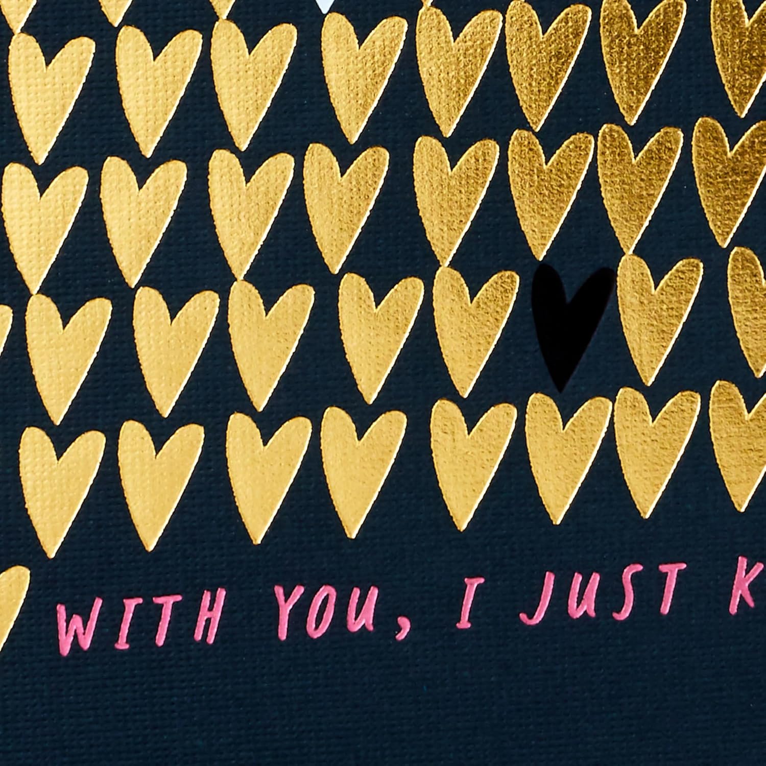 Hallmark Signature Valentines Day Card, Anniversary Card, Love Card for Significant Other (Gold Foil Hearts)