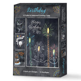 Boxed Birthday Cards Assortment, Chalkboard Wishes — Set Of 12 Fun Chalkboard-Style Greeting Cards With Envelopes – 5” X 7” – 4 Assorted Designs