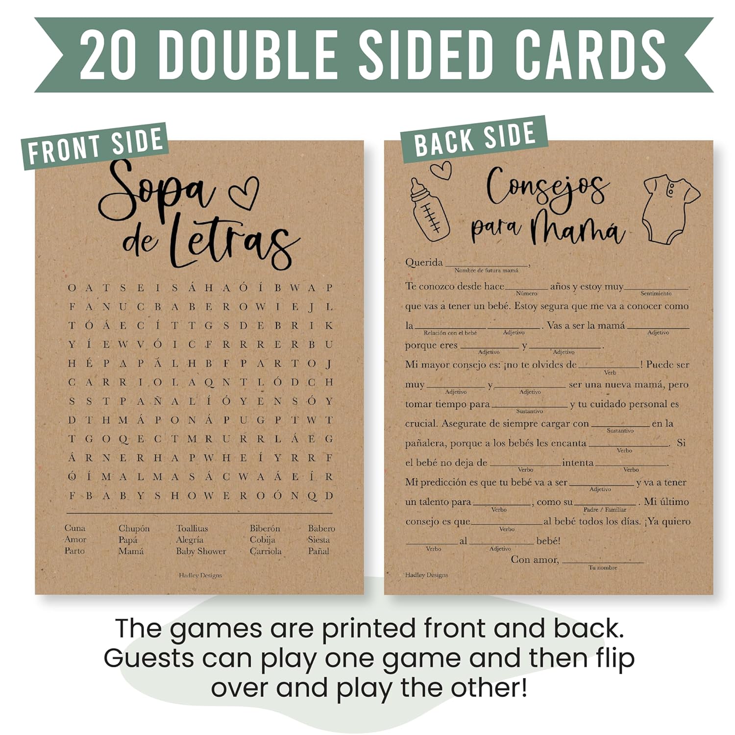 20 Rustic Juegos Para Baby Shower En Español - Juegos De Baby Shower En Español, Baby Shower Games In Spanish, Spanish Baby Shower Games, Sopa De Letras Baby Shower Español, Baby Shower Advice Cards