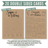 20 Rustic Juegos Para Baby Shower En Español - Juegos De Baby Shower En Español, Baby Shower Games In Spanish, Spanish Baby Shower Games, Sopa De Letras Baby Shower Español, Baby Shower Advice Cards