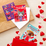 Hallmark Valentines Day Cards and Stickers for Kids School, Puppies and Kittens (24 Classroom Valentines with Envelopes)
