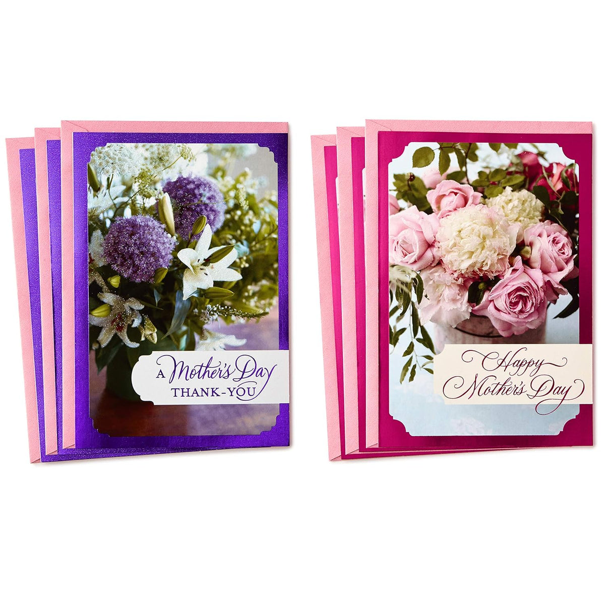Hallmark Mothers Day Card Assortment, Mother's Day Thank You (6 Cards with Envelopes) (699MBC1209)
