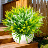 Artificial Plants Outdoor, 20 Pcs Artificial Flowers Outdoor Fake Plants Uv Resistant Fake Flowers, Plastic Faux Flowers Shrubs Greenery Plants For Home Garden Patio Porch Window Box Decor