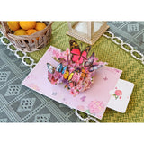 Pop-Up Card 3D Butterflies For Wife, Pink Butterflies Coloful Pop-Up Cards Greeting Card For Mother’S Day, Birthday, Anniversary, Wedding (Red Colorful)