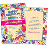 - Birthday Card For Granddaughter - Made In America - Perfect Size: Opens To A Generous 10" X 7.75" - Amazing - 95368