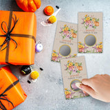 3.5" X 2.1" Pumpkin Themed Scratch Cards - 40 Halloween Pumpkin Decorations And Fall Harvest Game Cards - Rustic Wedding Parties, Halloween Parties, Fall Bridal Showers And Raffles - A05