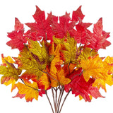 6 Pcs Fall Leaves Stems Artificial Flowers Fall Maple Leaf Foliage Stems Autumn Branches For Vase Party Centerpiece Thanksgiving Décor