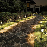 16 Pack Stainless Steel Solar Pathway Lights Waterproof Cold White Landscape Walkway Lights