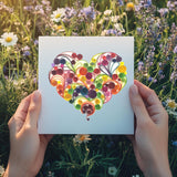 Quilling Card 3D Color Unique Dedicated Paper Handmade Art - Design Greeting Card For Christmas Birthday Anniversary Mother Thank You - Design Gift For Friend Love Mom With Envelop (Rose) (Rose Heart)