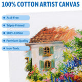 Canvas Boards For Painting 8X10 Inch, Super Value 24 Pack Paint Canvases, White Blank Canvas Panels, 100% Cotton Primed, Painting Art Supplies