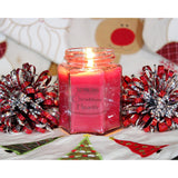 Christmas Hearth Scented Blended Soy Candle | Spice, Wood & Fireplace Aroma | Hand Poured In Usa By