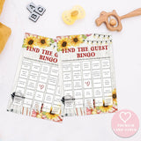 Bbq Find The Guest Bingo Game, Baby Shower Game, Pack Of 30 Game Cards, Gender Neutral Boy Or Girl, Fun Baby Game And Activity - Fa19