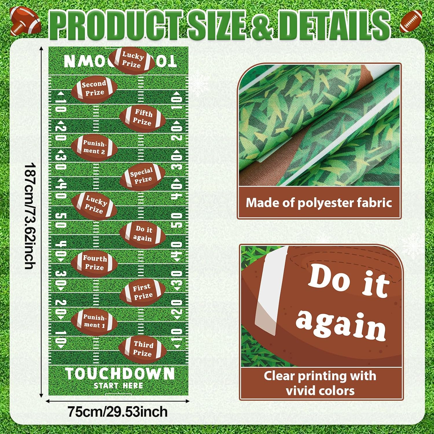 American Football Can Rolling Game Props Football Party Games Roll The Can Challenge Raffle Set For Home School Rugby Boy Birthday Party Supplies Touch Down Sport Activities Gift Prizes Indoor Outdoor