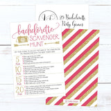 25 Bachelorette Scavenger Hunt Party Games, Girls Night Out Weekend Funny Naughty Cards, Drinking And Dares, Fun Novelty Decoration And Supplies Idea For Adult Woman Ladies Parties