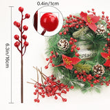 Nbgv 50Pack Christmas Tree Decorations Artificial Berry Stems Red Berry Picks For Xmas Winter Party Holiday Flower Arrangements Home Centerpieces And Diy Ornaments