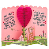 Hallmark Pop Up Mothers Day Card for Grandmother from Kids (3D Honeycomb Heart)