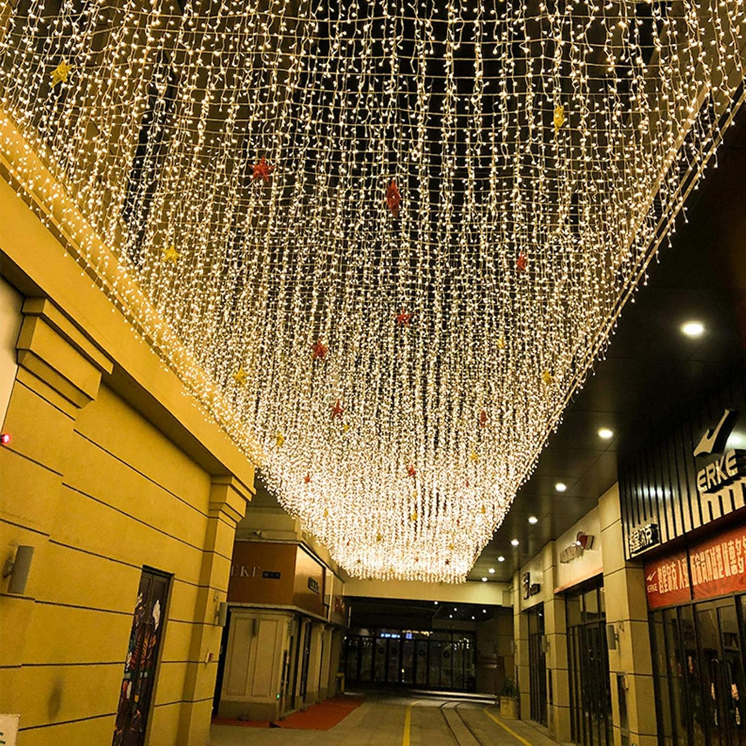 Led Icicle Lights, 16.4Ft 216 Leds 8 Modes Window Curtain Extendable Fairy Christmas Ceiling Dangling Hanging Twinkle Me