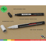 Black And White Acrylic Paint Markers Paint Pens Set For Rock Painting, Canvas, Mugs, Metal, Glass Paint, Fabric, Wood, Diy. Non Toxic, Quick Dry,Waterbas (Extra Fine)