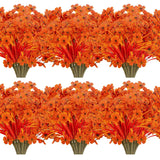 20 Bundles Artificial Fall Flowers No Fade Faux Autumn Plants Fake Flowers No Fade Faux Plastic Plants Thanksgiving Harvest Decoration (Fall Red)