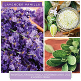 A Cheerful Giver - Lavender Vanilla Scented Glass Jar Candle (24 oz) with Lid & True to Life Fragrance Made in USA