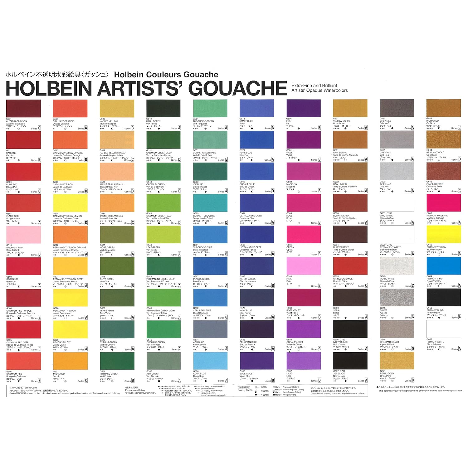 Holbein Artists Gouache Set of 12, 5ml tubes
