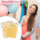 Trivia Game Set - Retro Sunshine Theme Baby Shower Party Activities - Pop Sun Theme Baby Shower Game Kit, Gender Reveal, Announcement Party & Supplies (Pack Of 30 With Answer Card)-B06