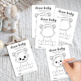 Draw Baby Shower Games, Boy Or Girl Gender Reveal Party Game - Baby Shower Party Activities Supplies - Can You Guess What The Baby Is Going To Look Like 30 Cards/Drawbaby-002