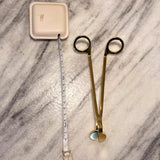 Paddywax Candle Accessories Wick Trimmer, Shiny Brass